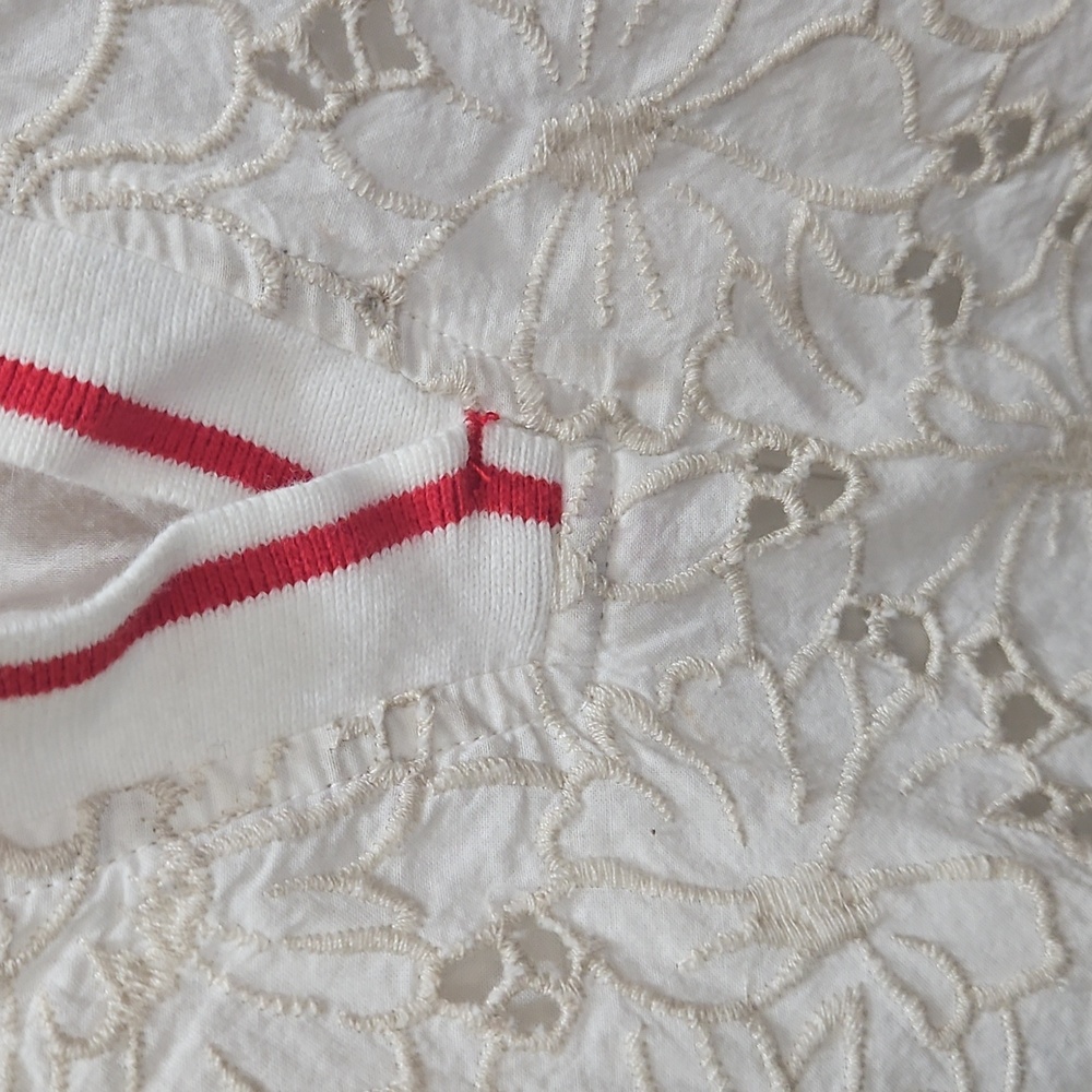 Maeve By Anthropologie White Sonnie Eyelet Tunic Mini Shift Dress Sz Med - Picture 8 of 10